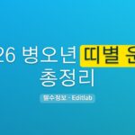 띠별 운세