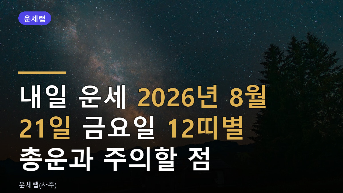 내일 운세
