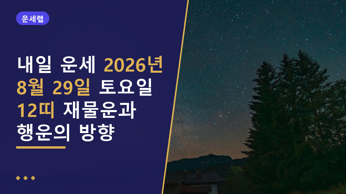 내일 운세
