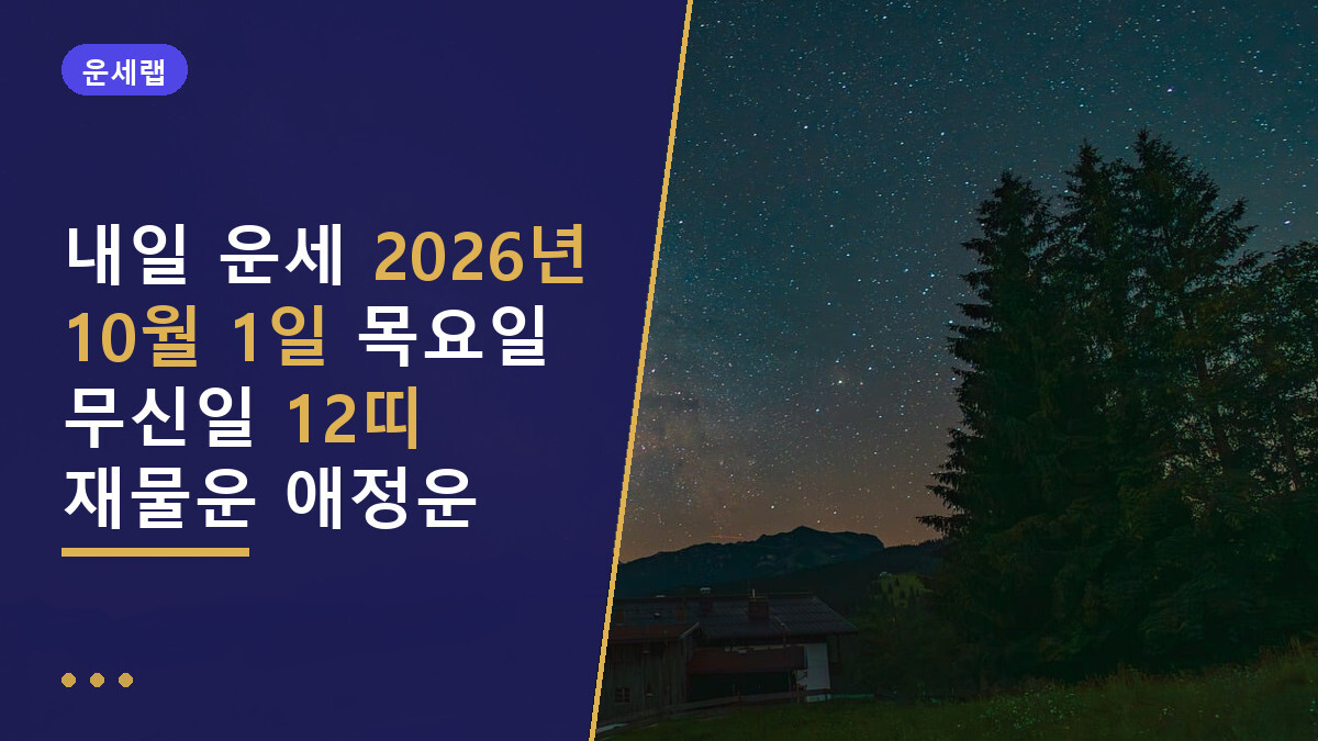 내일 운세