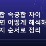 겉궁합 속궁합 차이