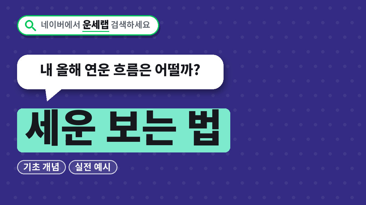 세운보는법 기초 개념과 실전 예시, 내 올해 연운 흐름은 어떨까?
