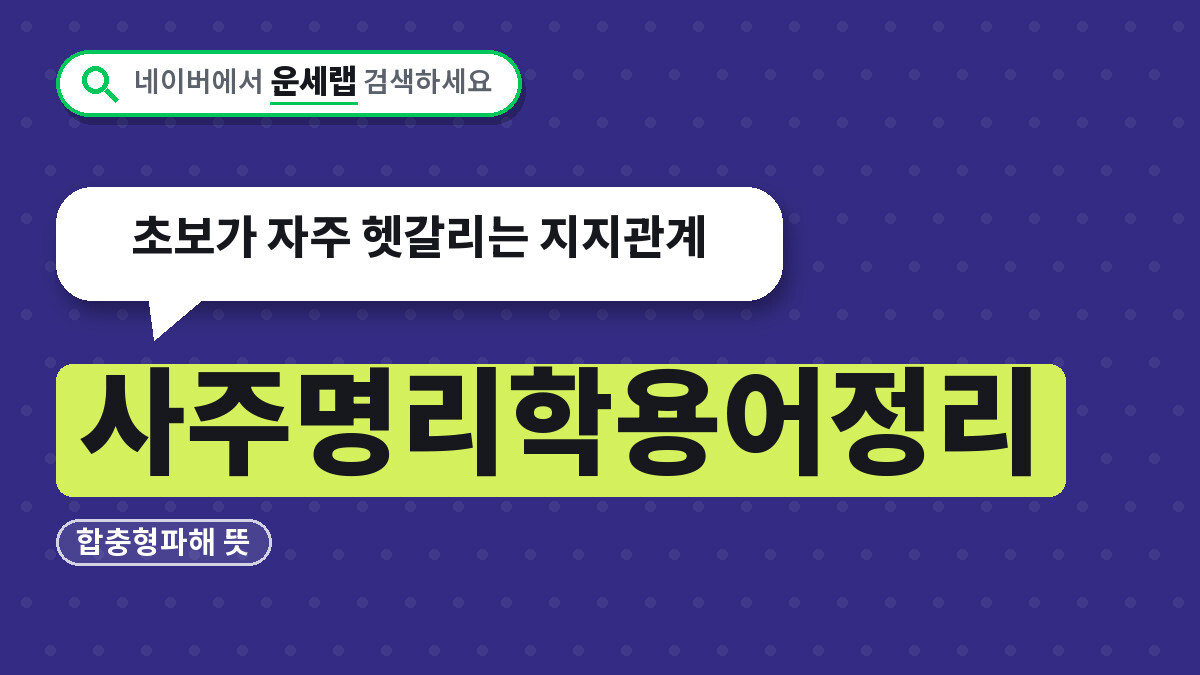 사주명리학용어정리